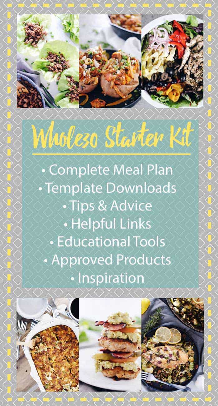 Whole30 starter kit with resources and tools to get you started on your Whole30. Template downloads, links, tips, recommendations and Whole30 rules. #Whole30 | realsimplegood.com