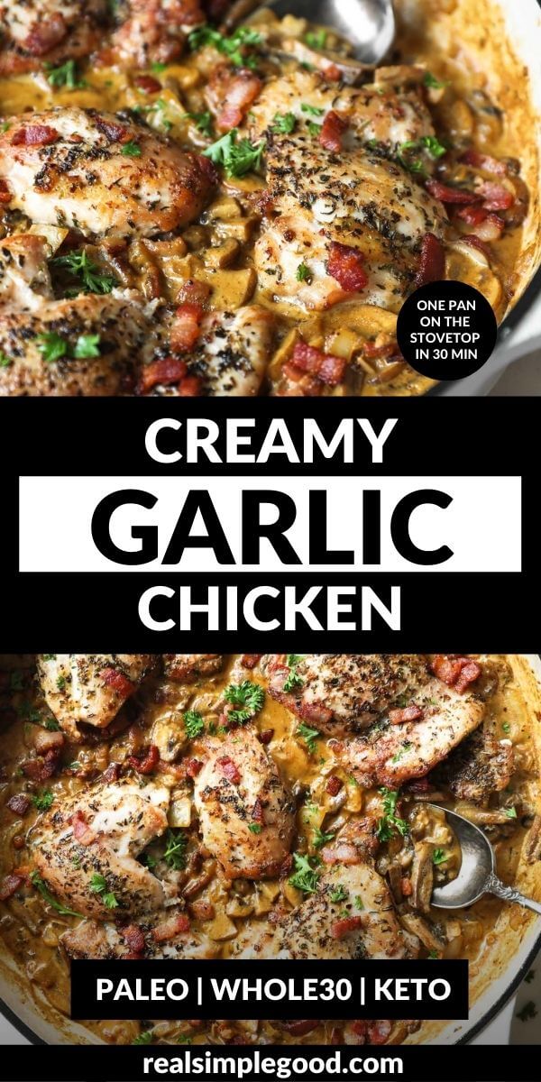 Stovetop Creamy Garlic Chicken Thighs  Dairy Free  - 91