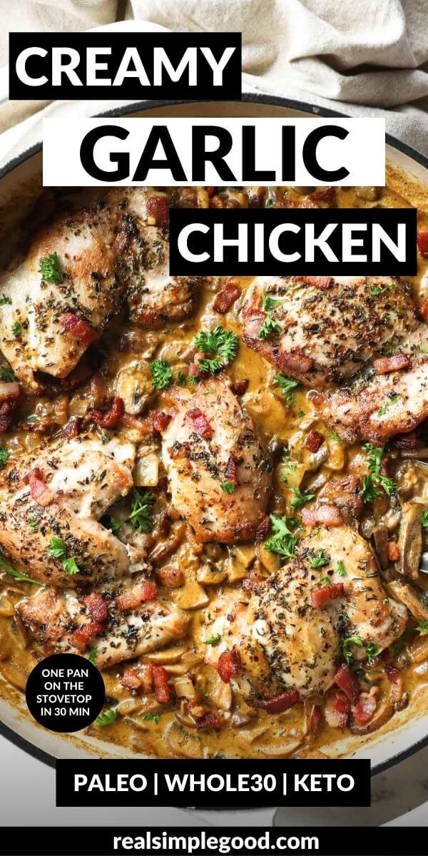 Stovetop Creamy Garlic Chicken Thighs  Dairy Free  - 4