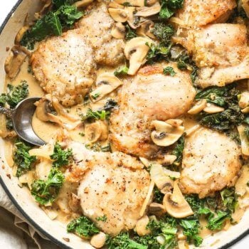 Stovetop Creamy Mushroom Chicken Thighs  Dairy Free  - 8