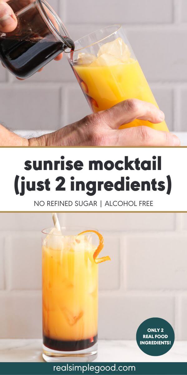 Sunrise Mocktail (2 Ingredients!)
