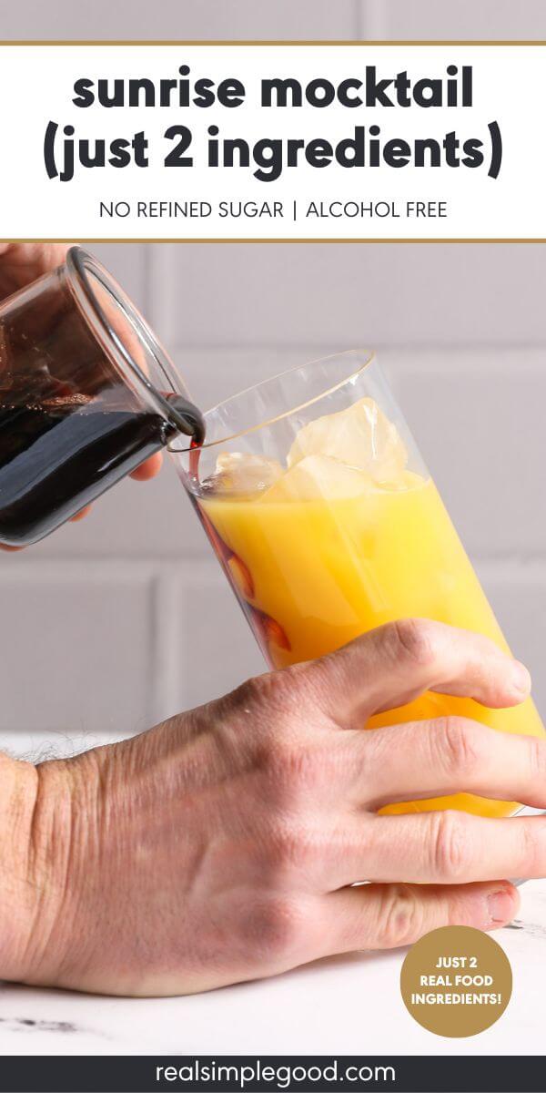 Sunrise Mocktail (2 Ingredients!)