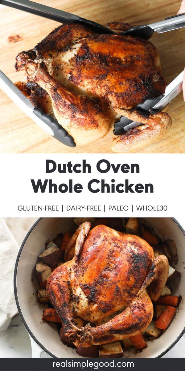 Super Easy (Juicy!) Dutch Oven Whole Chicken