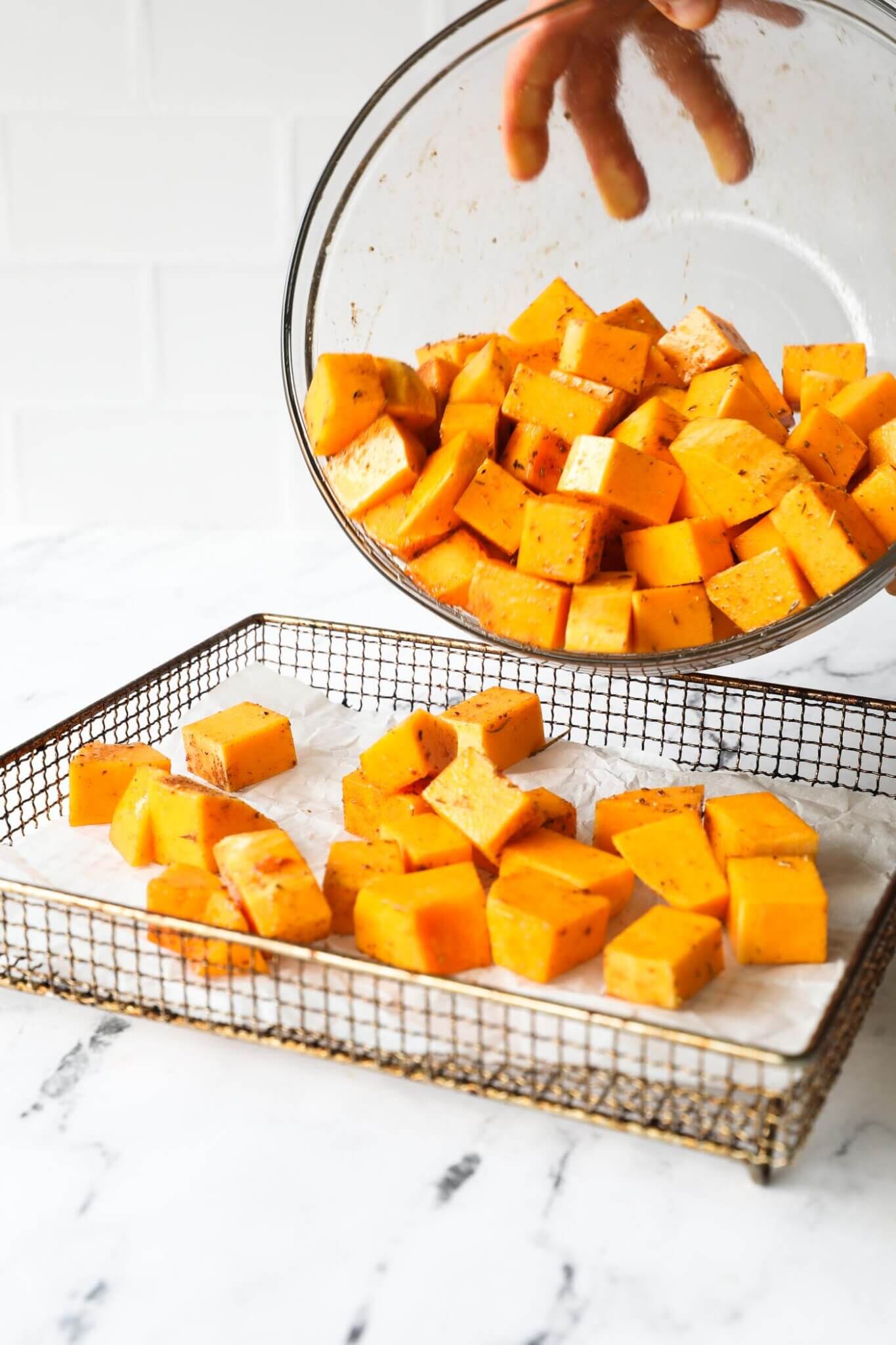 Tender, Caramelized Air Fryer Butternut Squash Cubes - Real Simple Good