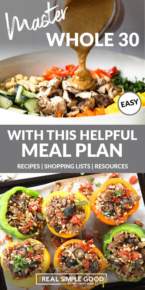 Easy to Follow (Printable!) Whole30 Meal Plan + Shopping Lists