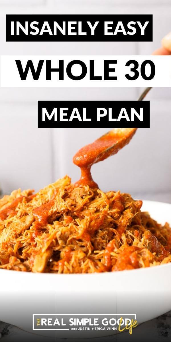 Whole30 Meal Plan  Includes Printable Guide + Shopping List