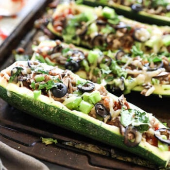 Zucchini Pizza Boats  Paleo  Keto   Whole30 Options  - 92